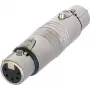 NEUTRIK NA5FF - Rundadapter (XLR Kabelbuchse 5-polig / XLR Kabelbuchse 5-polig) - in silber (NA5FF)