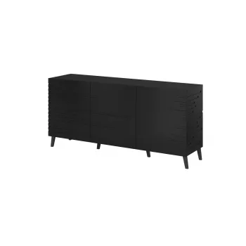 Kommode cama meble Nova 155x40x72 cm Schwarz Matt, MDF-Rahmen 16 mm, Tür 18 mm