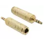 Kabel-Adapter DeLOCK 65360 3,5 mm auf 6,35 mm Gold