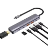 USB-Typ-C-Hub CANYON DS-17 — HDMI, USB 3.2 Gen 1 A, USB-C, MicroSD, 10000 Mbit/s, grau