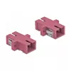 Glasfaserstecker SC Buchse–Buchse DELOCK 85995, violett, 4er-Pack