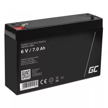 Wiederaufladbare versiegelte Blei-Säure-Batterie Grün Cell AGM12 6 V 7000 mAh Schwarz