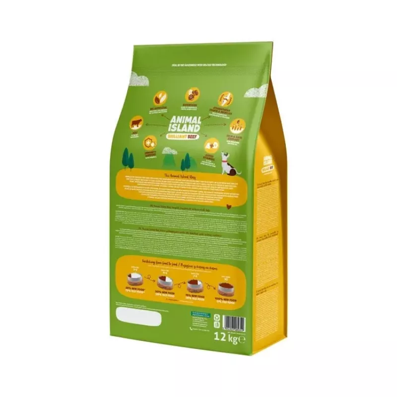 ANIMAL ISLAND Brilliant beef - Trockenfutter für Hunde - 12 kg