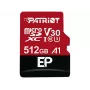 MicroSDXC-Speicherkarte PATRIOT 512 GB UHS‑I U3 V30 Class 10, Lesegeschwindigkeit bis 90 MB/s, Adapter inklusive