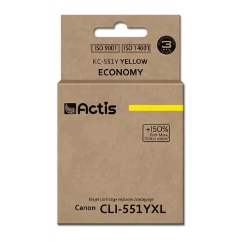 Kompatible Tintenpatrone ACTIS KC-551Y Gelb, farbstoffbasierte Tinte 12 ml, Standard-Reichweite, Einzelpackung