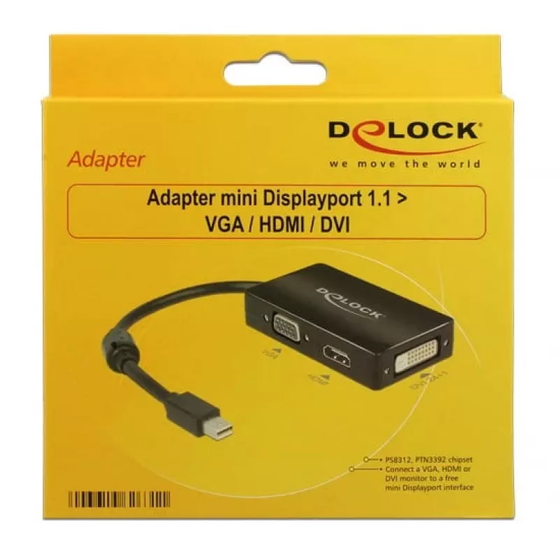 DeLOCK Kabel 0,16 m Mini DisplayPort/VGA + HDMI + DVI