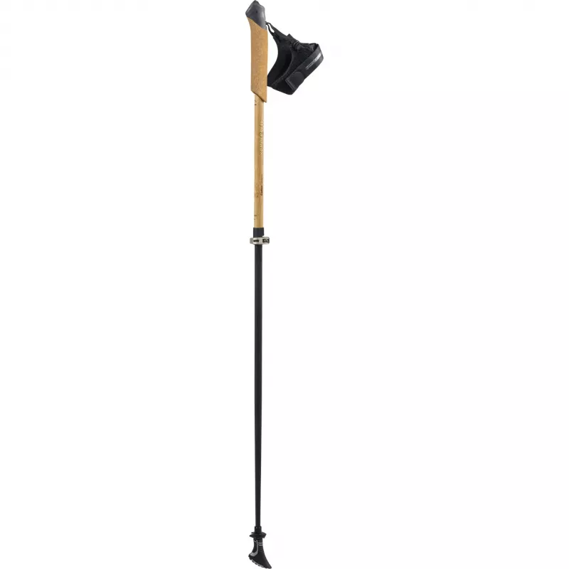 Bayamo Carbon Vario Walking Stöcke (Schwarz/Hellbraun, 1 Paar, 105-125cm)