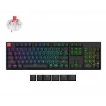 Drahtlose mechanische Tastatur Keychron K10 RGB Schwarz, kompaktes Layout, RGB-Hintergrundbeleuchtung, Bluetooth und USB-C