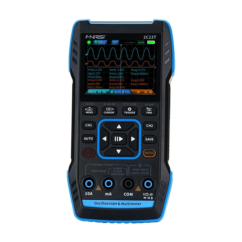 Tragbares 3-in-1 Oszilloskop FNIRSI 2C23T Multimeter Signalgenerator