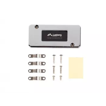 LANBERG Netzwerk-Anschlussdose PLC-6SL1-S, Cat6 S/FTP (S-STP), Silber, 82×35×23 mm