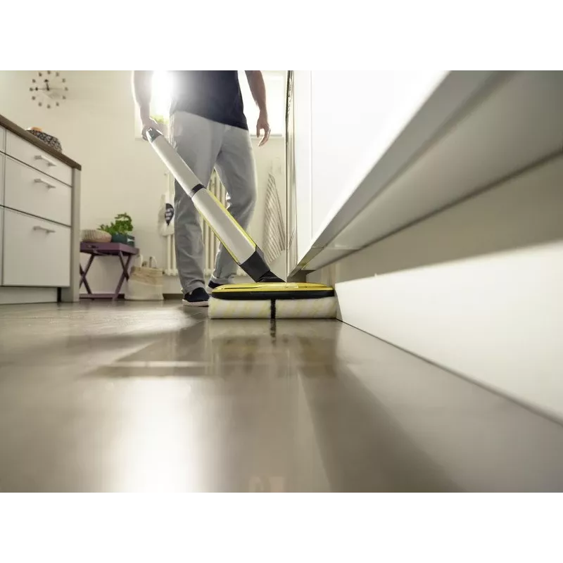 Kärcher FC 7 Cordless Electric broom Battery Dry&wet Bagless Silber, Gelb