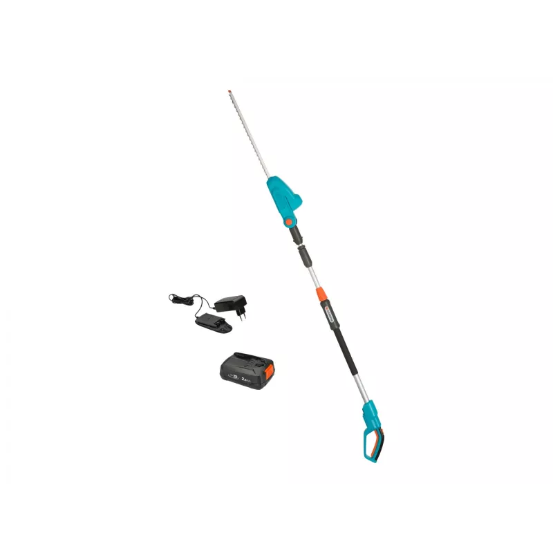 Akku-Teleskop-Heckenschere THS 42/18V P4A, Ready-To-Use Set (türkis/grau, Li-Ion-Akku 2,5Ah P4A, POWER FOR ALL ALLIANCE)