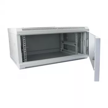 Wandmontierter Rack-Schrank ALLNET ALL-SMC6604GRAU 4U, grau, 50 kg Tragfähigkeit, Schlüsselschloss