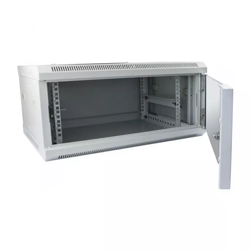 Wandmontierter Rack-Schrank ALLNET ALL-SMC6604GRAU 4U, grau, 50 kg Tragfähigkeit, Schlüsselschloss