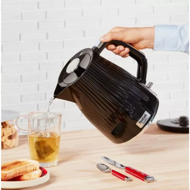 Tefal KO2508 Wasserkocher 1,7 l, 2400 W, schwarz, verdecktes Heizelement