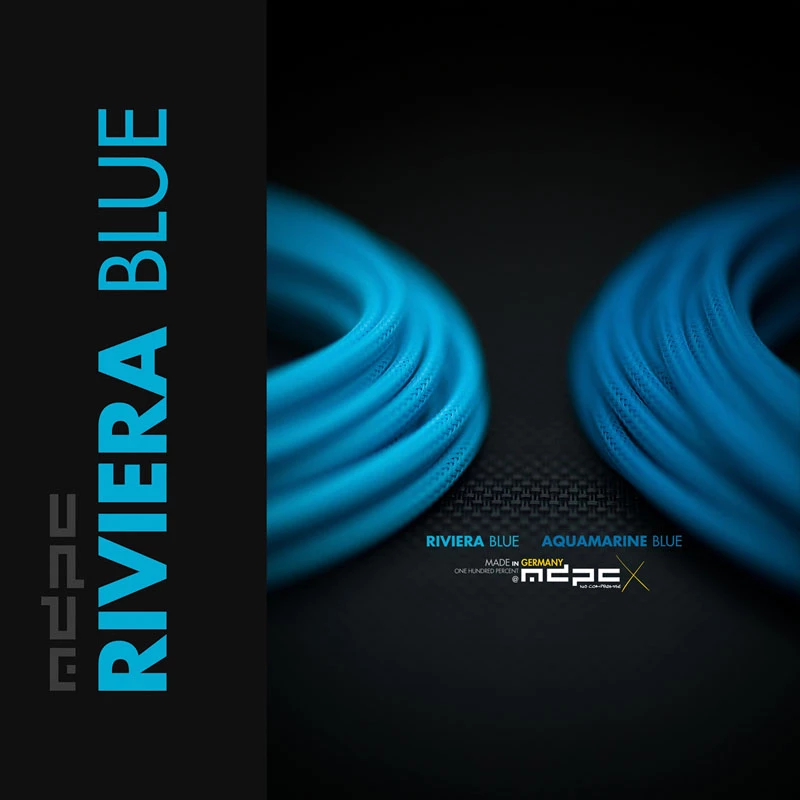 MDPC-X Hülse Medium - Riviera Blau UV, 1 m