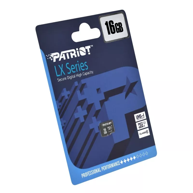 MicroSDHC-Speicherkarte PATRIOT PSF16GMDC10 — 16 GB, Class 10, UHS-I (U1), 80 MB/s, schwarz