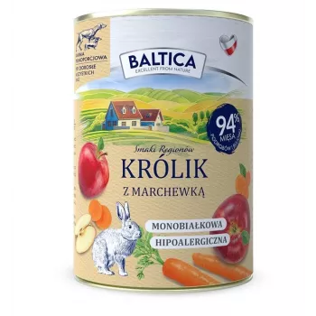 BALTICA Smaki regionów Kaninchen mit Karotte - Nassfutter für Hunde - 400g
