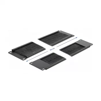 Brush Panel DeLOCK 19 Zoll Kabelmanagement Bürstenleiste 2U schwarz