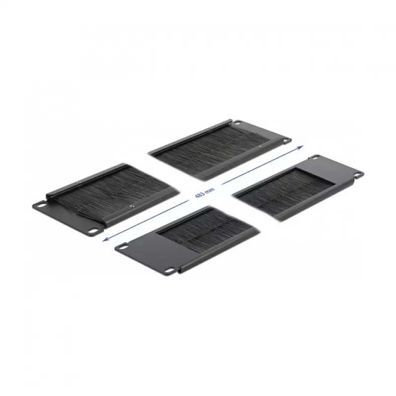 Brush Panel DeLOCK 19 Zoll Kabelmanagement Bürstenleiste 2U schwarz