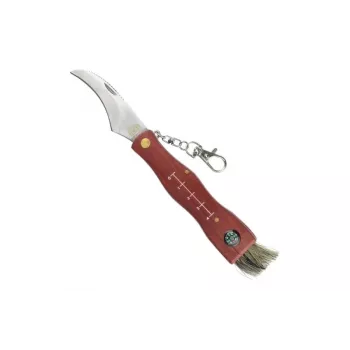Messer Speck Pilzmesser CC-GC105 — klappbares Pilzmesser mit 75 mm gebogener Stahlklinge, Kompass, Schmutzbürste, Karabiner, 11,4 cm gefaltet