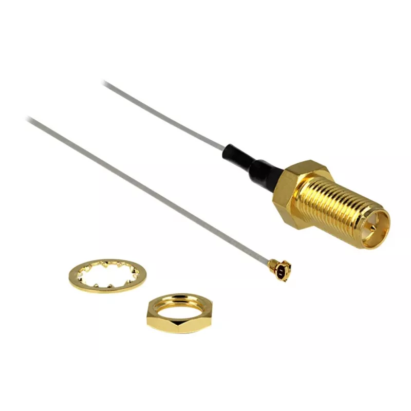 Koaxialkabel DeLOCK 88815 0,2 m MHF IV (I-PEX) RP-SMA Grau