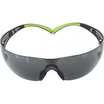 Sicherheitsbrille 3M SecureFit 400 — schwarzer Rahmen, grün getönte Gläser, UV-Schutz, Antibeschlag