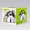 Wasserkocher Maestro MR1302 Edelstahl 2,5 L, induktionsgeeignet, Klappdeckelpfeife, schwarzer Griff
