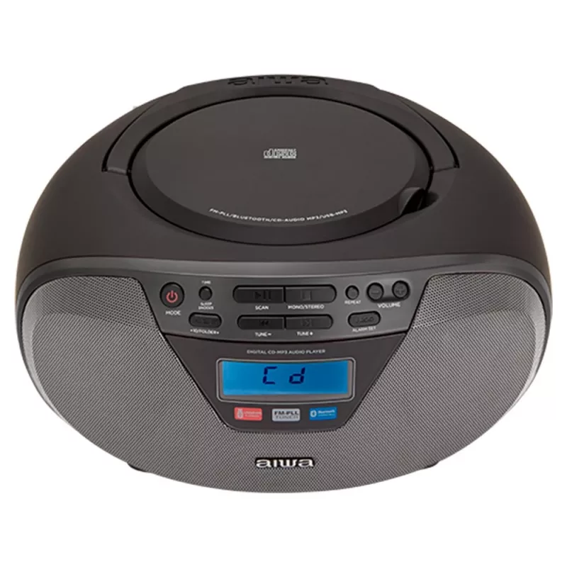 Audio-Mikrosystem Aiwa BBTU-400BK, CD/MP3/FM-PLL/BT-Player (Schwarz)