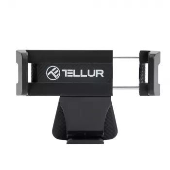 Telefonhalterung Tellur TLL171261 — universelle, kompakte, winkelverstellbare Auto- und Tischhalterung, schwarz