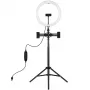 LED-Ringleuchte 30 cm mit Stativ bis 165 cm und 3 Handyhaltern, USB