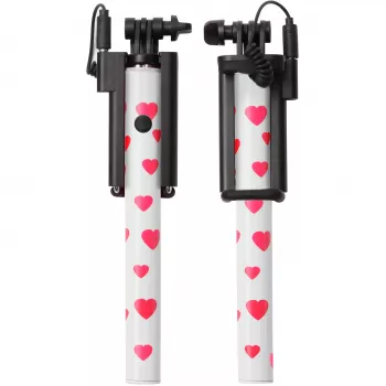 Ultron Selfie Hot Shot Weiß - 15 - 45 cm Selfie-Stick mit Kameraauslöser am Griff - Für Smartphones wie Samsung Galaxy, iPhone und andere (173950)