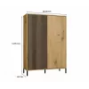 KAMARO 2DD schlank/GŁ Eiche ARTISAN DISPLAY CABINET