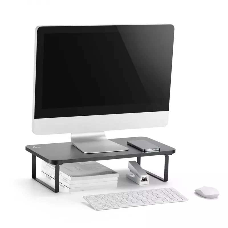 Laptop-Ständer MACLEAN MC-933 höhenverstellbar aus Aluminium, freistehend, für 13 Zoll – 32 Zoll, max. Belastung 20 kg, schwarz