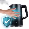 IDEAL Wasserkocher 1,7 l, Stahlgehäuse, Leistung 1500 W, schwarz