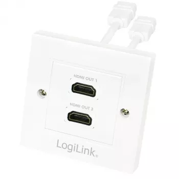 HDMI-Kabel LogiLink AH0015, Typ A, Buchse auf Buchse, Weiß