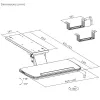 Tastaturhalterung MACLEAN MC-156 W — verstellbare Untertisch-Ablage, max. Belastung 5 kg