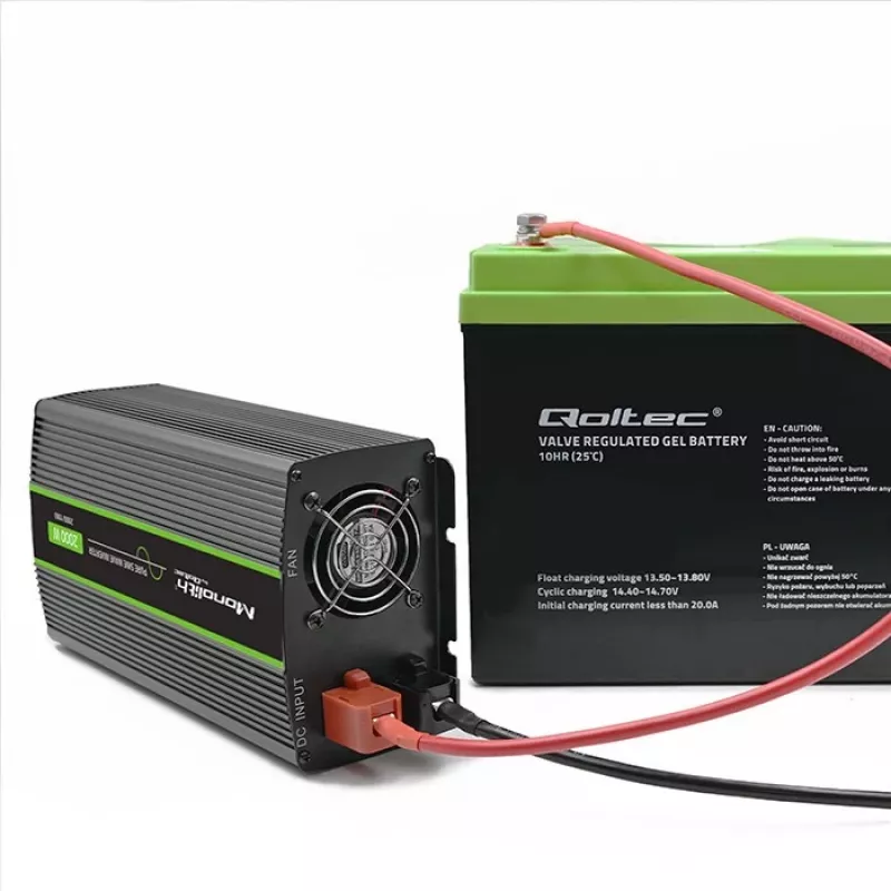 Auto-Wechselrichter Qoltec Monolith 2000 W Schwarz 12 V
