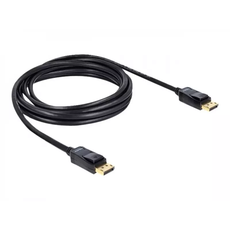 DisplayPort-Kabel DeLOCK 82424 3m Stecker-Stecker Gold Schwarz