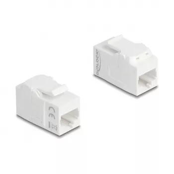 Keystone-Modul DELOCK 90719, flach RJ-45, weiß, 16,3×30,6×20,5 mm