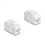 Keystone-Modul DELOCK 90719, flach RJ-45, weiß, 16,3×30,6×20,5 mm
