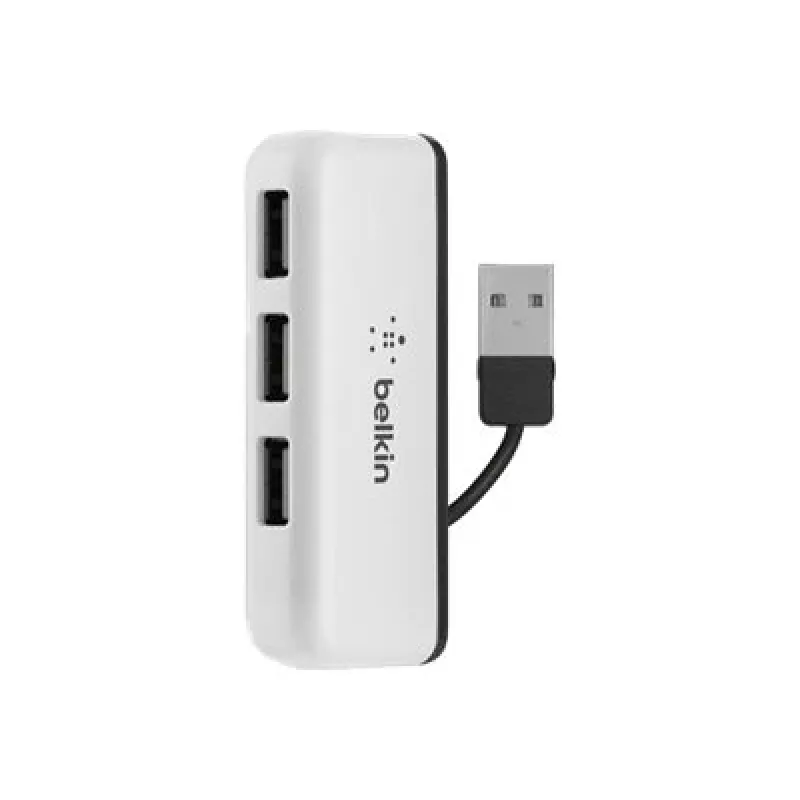 Belkin USB 2.0 4-Port Travel Hub, Silber, F4U021bt