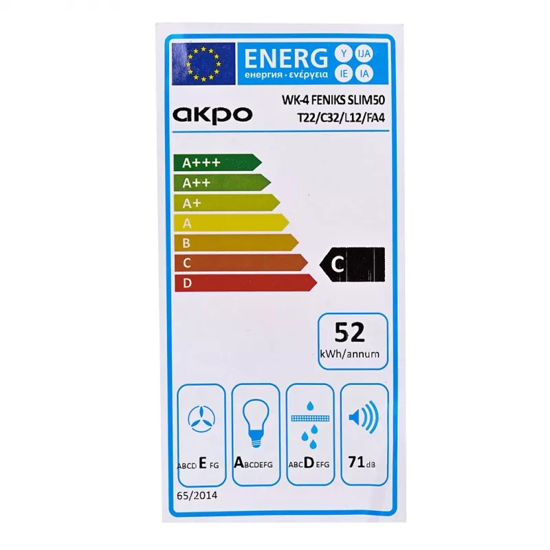 AKPO WK-4 FENIKS schlank 50 Edelstahl ECO Dunstabzugshaube