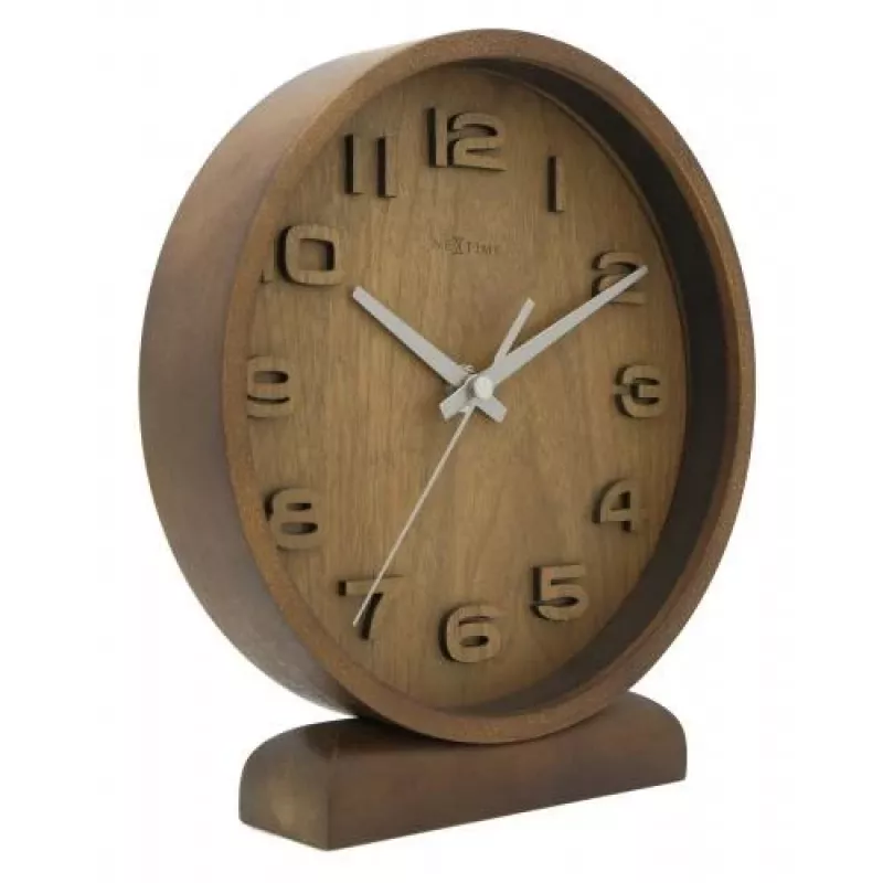 NeXtime Wanduhr 5192gs Wood Wood Small, 22x20 cm, Wand, Holz, Grau