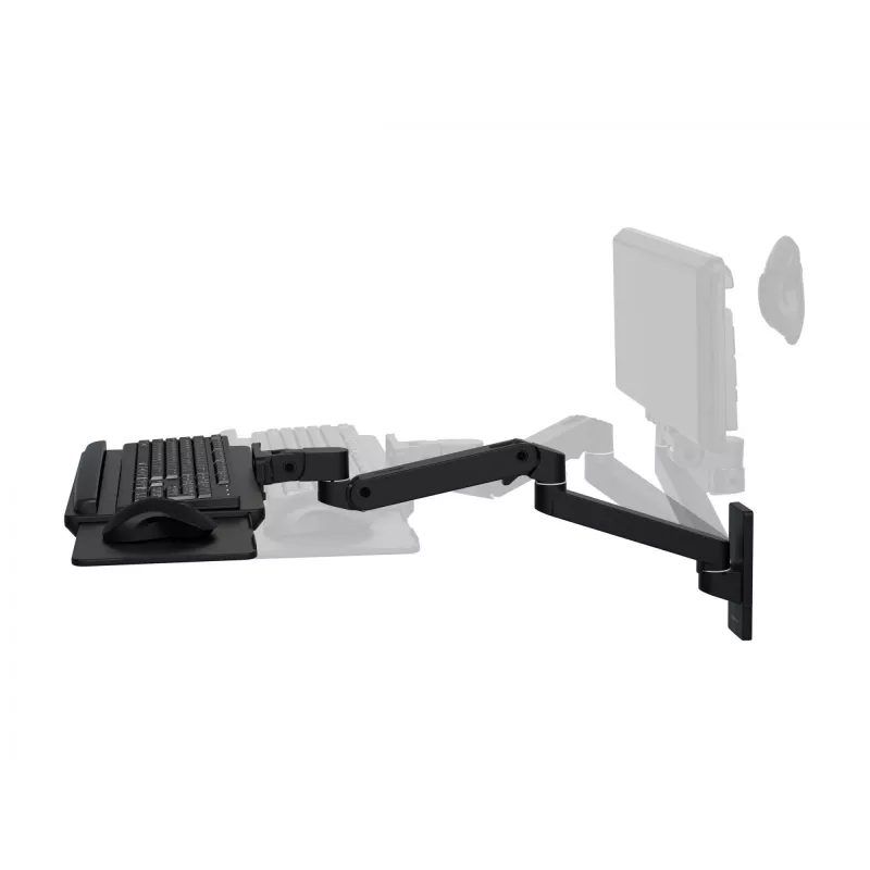 Tastaturklemme Ergotron LX Pro Wall Tastatur Arm schwarz Aluminium