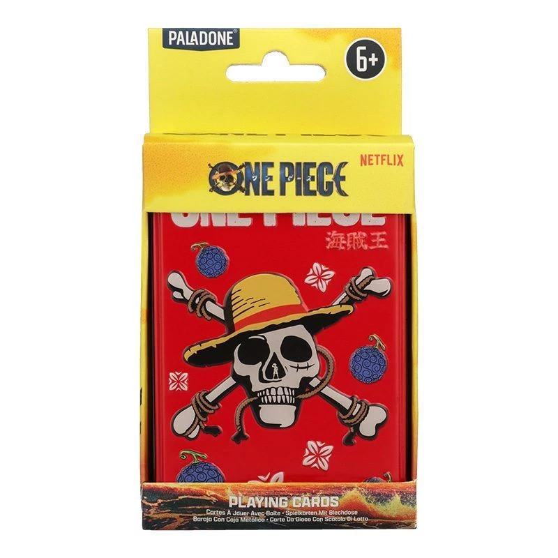 Spielkarten Paladone One Piece in Metalldose – Standard-Deck-Größe