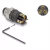 DeLOCK M8 Steckverbinder A-codiert 3-polig Stift Schraubanschluss schwarz