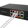 Netzwerk-Switch QOLTEC FAST Ethernet PoE 8xRJ45 mit 2xRJ45 Uplink