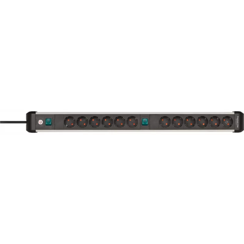 Power Extension Brennenstuhl 1391030200 3m 12 AC Outlets Indoor Schwarz Silver