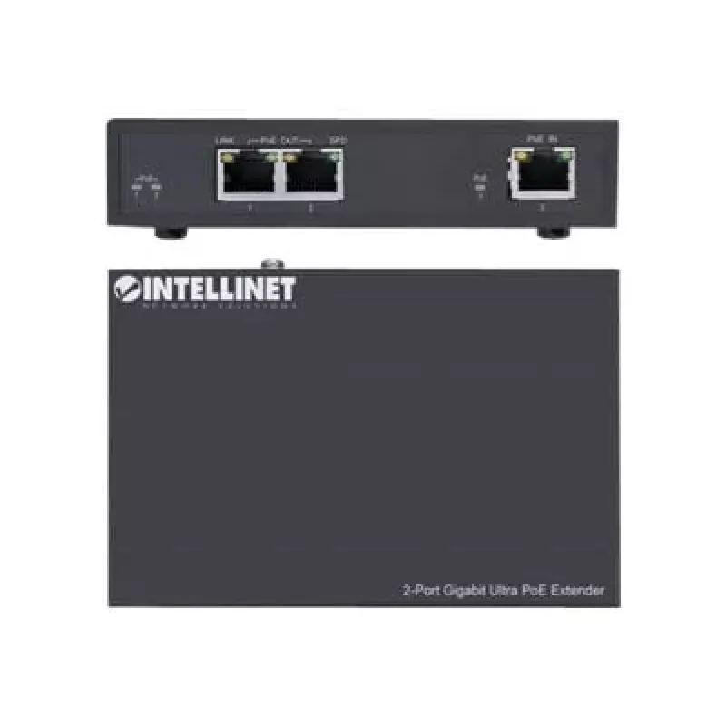 Netzwerksender Intellinet 2-Port Gigabit Ultra PoE Extender